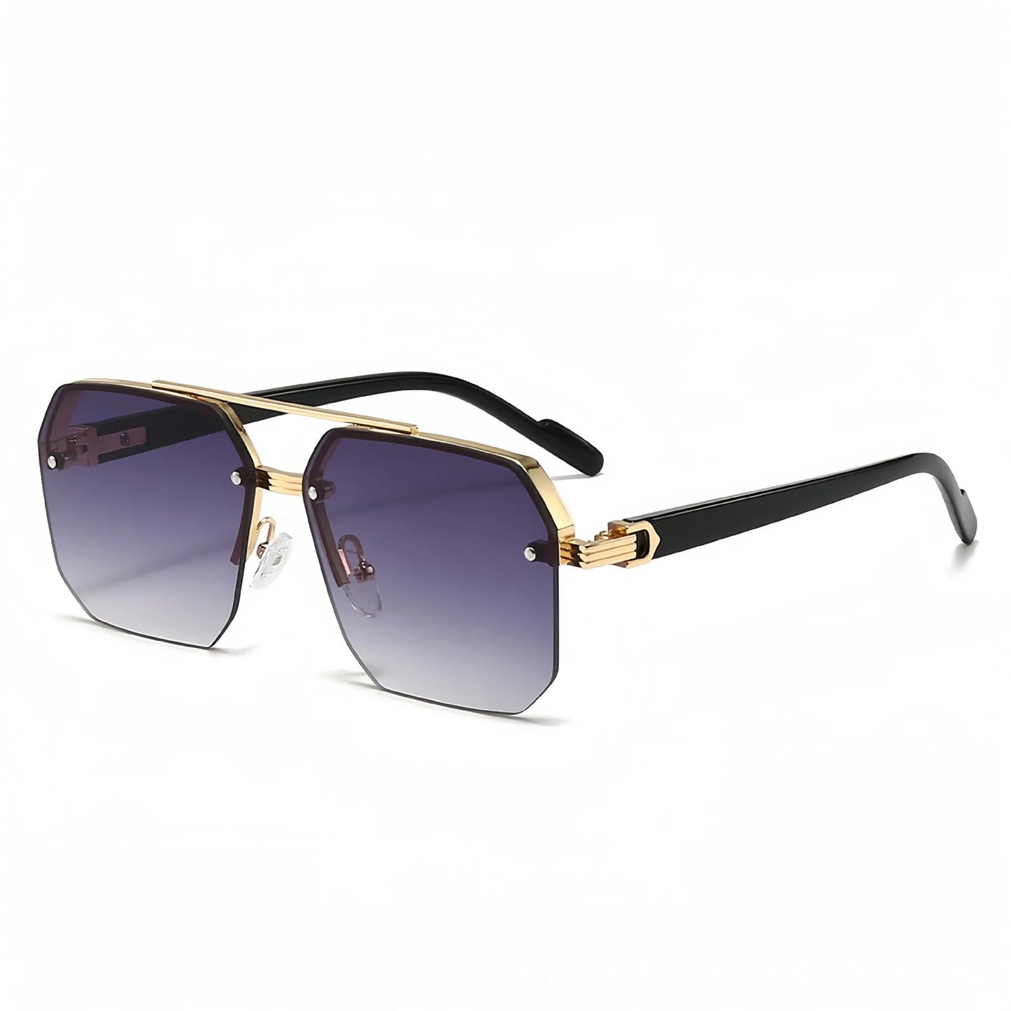 2026New Man Woman Sun Glasses Fashion Versatile UV400 Sunglasses High Quality Half-Frame Shades Unisex Double Beam Design Sunnie