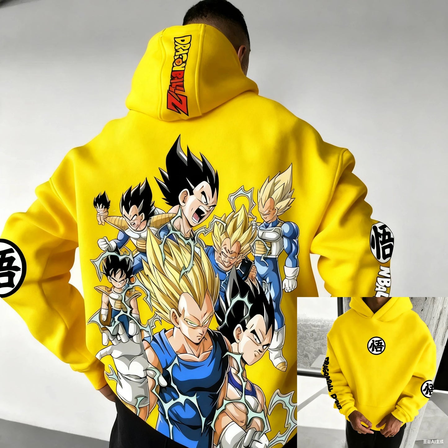 Dragon Ball Z Anime Hoodie Men Women Cotton Streetwear Casual Pullover Sweatshirt Cartoon Print Goku Vegeta Jacket Spring Autumn