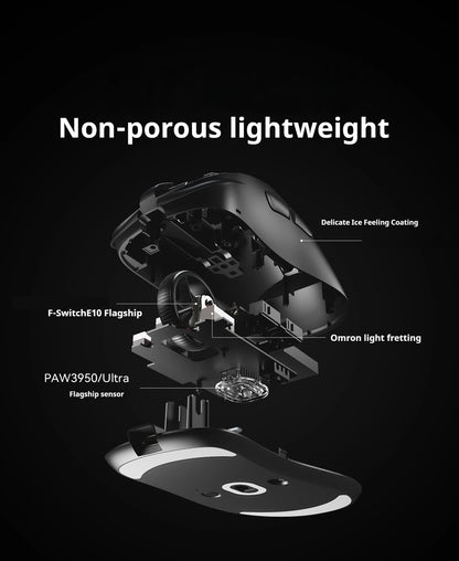 ATK Z1 Pro Max Ultra Wireless -pelihiiri, mukautetut tassut, PAW3950, Ultra Smart Speed Wireless, 8k Polling Rate, 0.39ms matala viive
