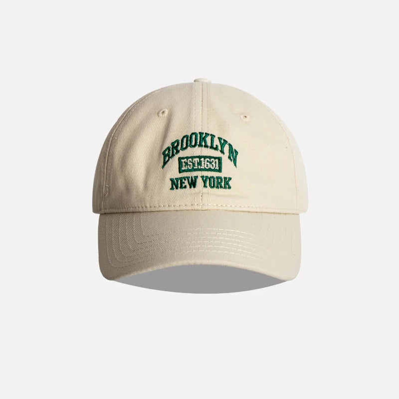 Baseballkeps i mjuk bomull med broderade bokstäver för kvinnor och män, vardags- och friluftssport, med böjd skärm, unisex, hiphop- och pappakepsar