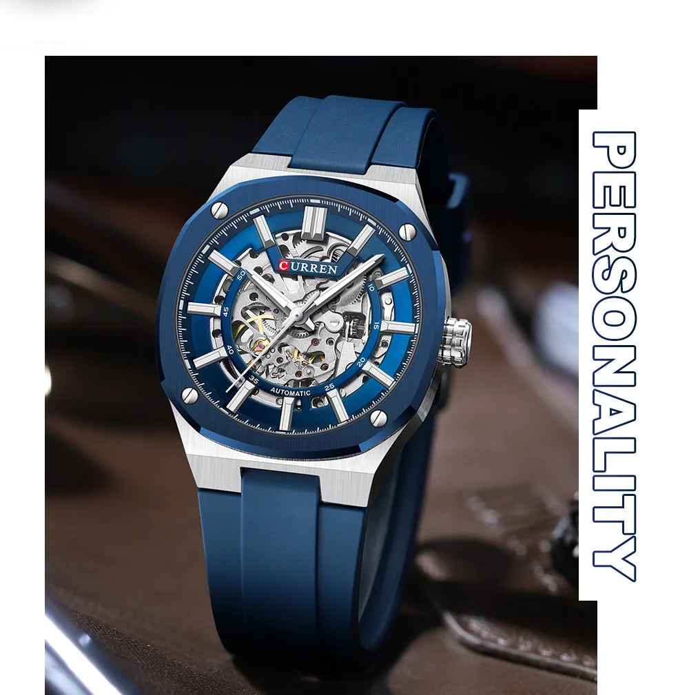 2025 CURREN New Men Mechanical Watch Luxury Sapphire Glass Automatic Watch 41MM Stainless Steel Watch for Men