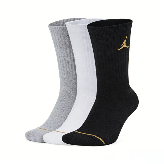 Nike basketbalsokken: AJ Jordan Triple Pack halfhoge sokken voor heren en dames — Ademend en vochtafvoerend SX5545-915