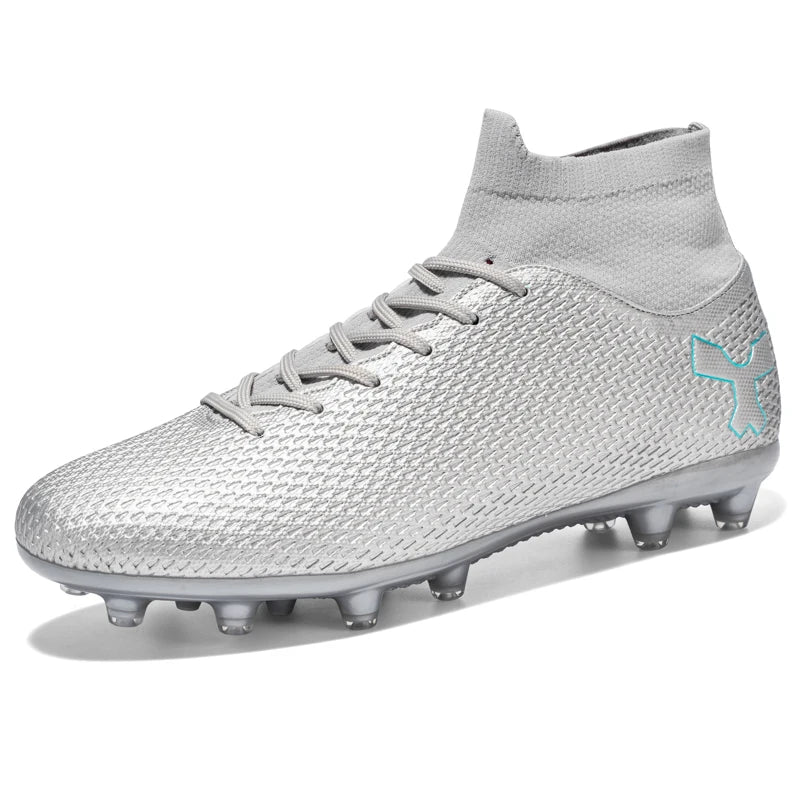 New Unisex Long Spike Football Boots Men Broken Nail Soccer Shoes AG/TF Training Soccer Cleats Sneakers Non-Slip Ankle Zapatos