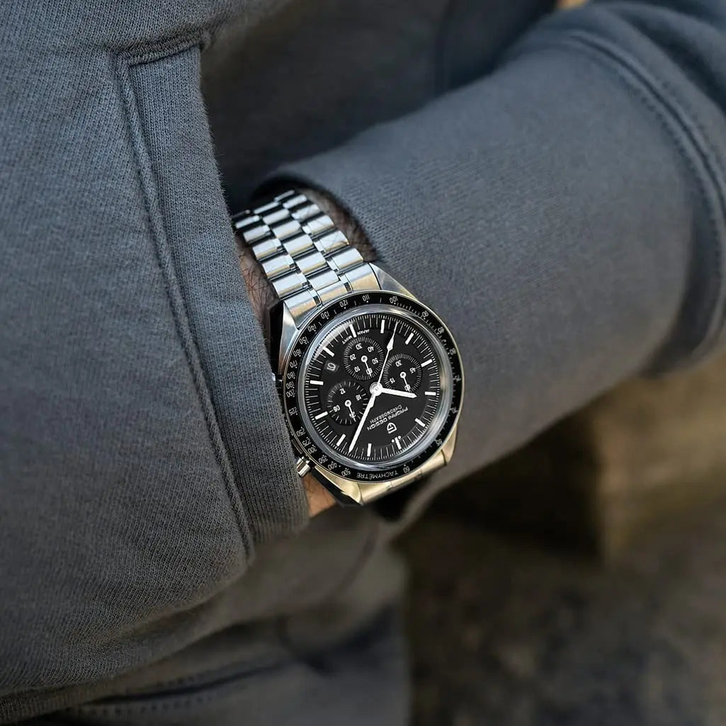 PAGANI DESIGN 2026 New Moon Watch Retro Luxury Quartz Watches For Men Stainless steel Luminous waterproof Sport Chronograph Man