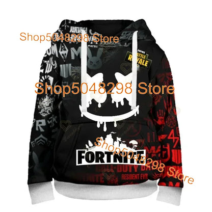 Sweatshirt com capuz para homem e mulher com estampado 3D Battle Royale Fortnite Victory — hoodie streetwear com capuz para rapazes e raparigas