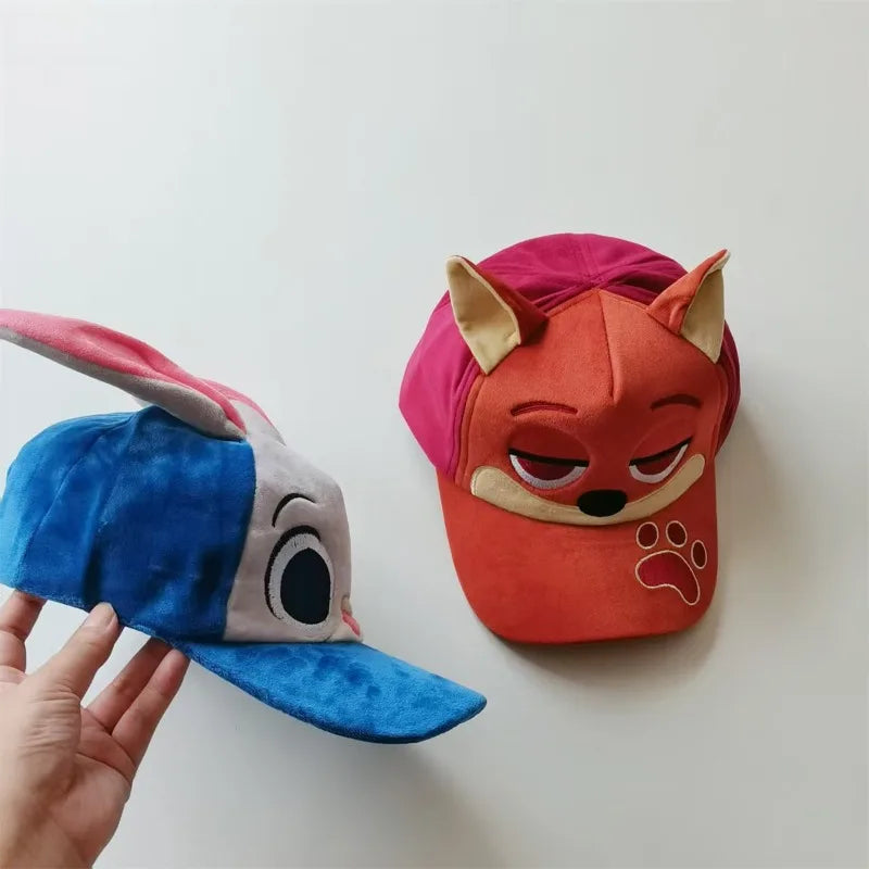New Hot Cartoon Maniac Zootopia 2 Judith Nick Cute Cartoon Baseball Hat Duck Tongue Hat Leisure Travel Sunshade Photo Hat Gift
