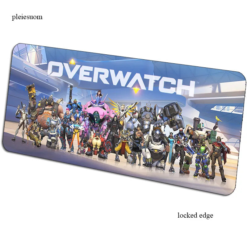 Mousepad gaming Overwatch με εκτύπωση HD 900x400x3mm, επιφάνεια για ποντίκι gamer για γραφείο υπολογιστή, οικονομικό mousemat για notebook και PC