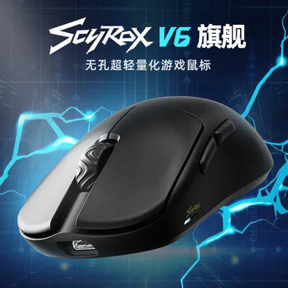 SCYROX V6 neporézní bezdrátová esportovní myš 40g 750IPS s 8k přijímačem, rychlá odezva, PixArt 3950, vysoká kvalita, 8KHz webový ovladač