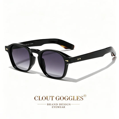 CLOUT GOGGLES Fashion Personality Rivet Sunglasses Women Men Square Frame Outdoor Travel Ultraviolet Protection Sun Glasses