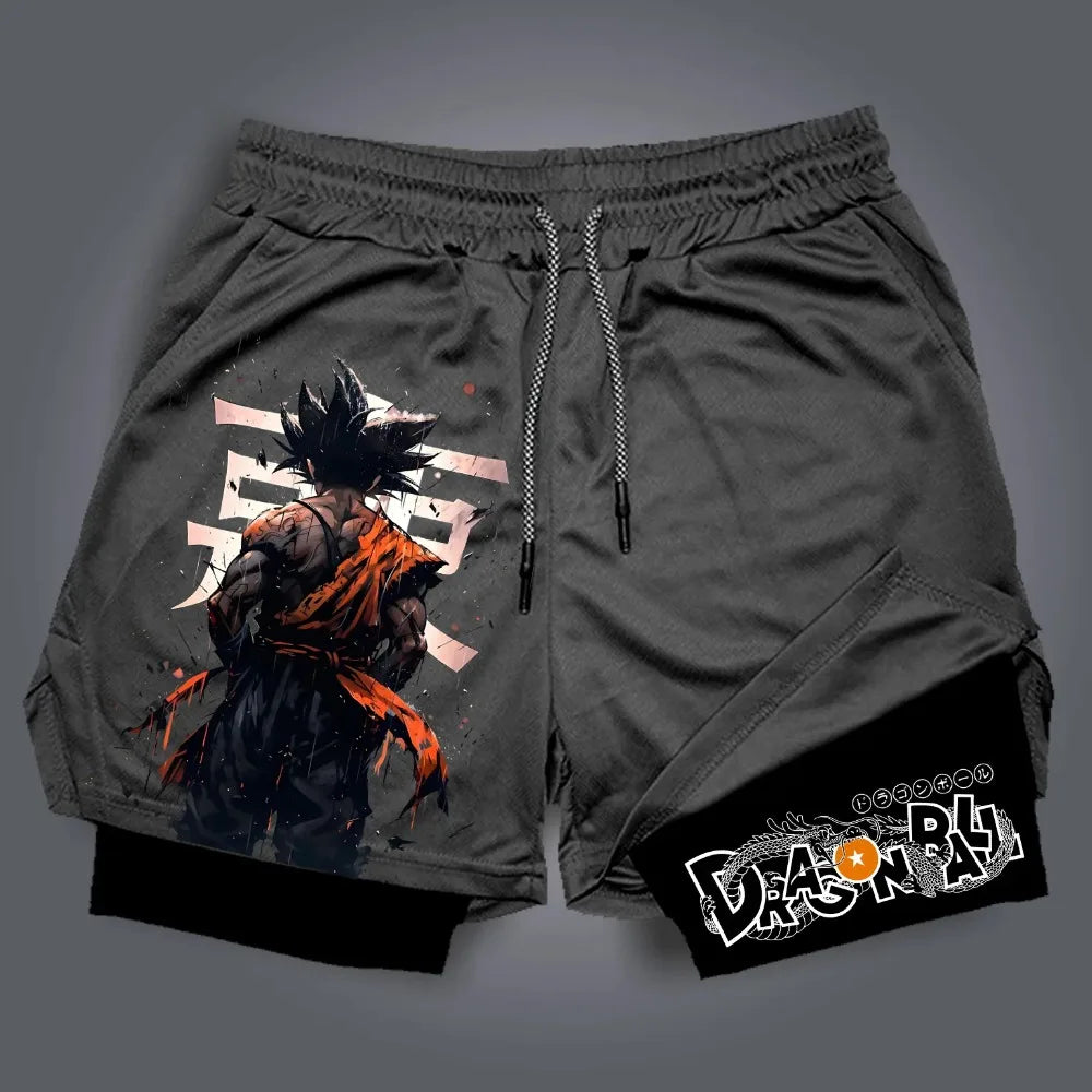 Dragon Ball Goku Unisex Harajuku Anime Printed 2026 Καλοκαιρινό νέο προϊόν Φαρδύ αθλητικό αναπνέον σορτς διπλής στρώσης γρήγορου στεγνώματος
