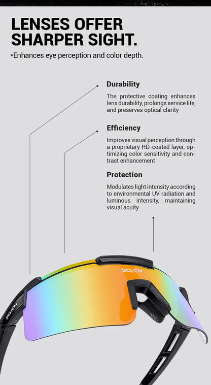 SCVCN UV400 Cycling Glasses Men Women MTB Road Bike Sunglasses Outdoor Hiking Drive Running Sunglasses Fashion Sports Glasses