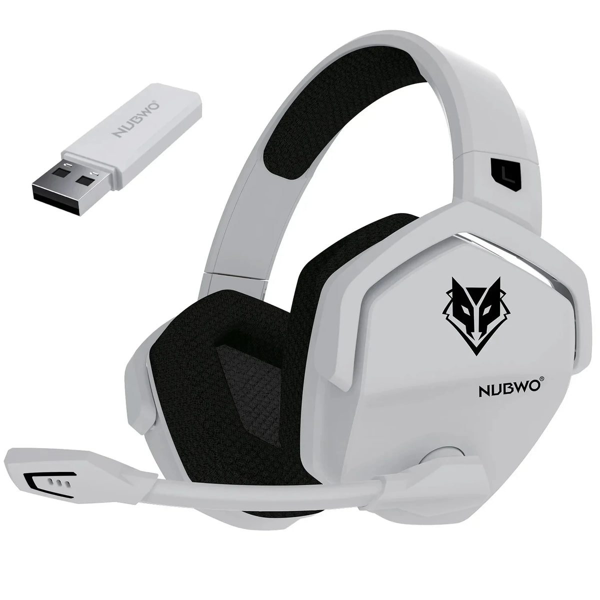 Casque de jeu sans fil NUBWO G06 avec microphone pour PS5, PS4, PC, mobile, commutateur, casque de jeu double Bluetooth 5.3 2,4 GHz