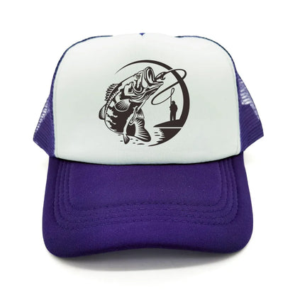 Fiske-skelett-trucker-keps, sommar, herr, cool fiskarkeps, basebollkeps, unisex, utomhus, nätkepsar, MZ-238