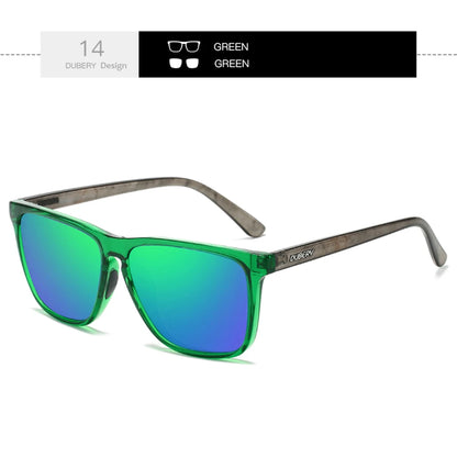 DUBERY Full Rim Polarized Fashion Sunglasses For Men And Women 14 Colors Model 108