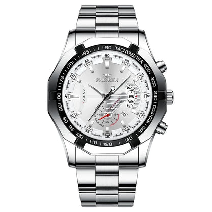 Montre-bracelet pour homme, style militaire, décontracté ou sportif, à quartz, de marque prestigieuse, en acier intégral, étanche