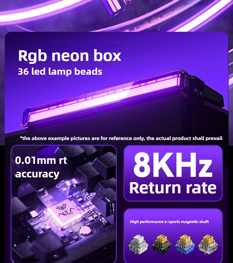 Magnetic Keyboard mechanical Aula Hero68he wired  RGB65% teclados gamer Hot-Swap pc 8000 Hz Polling Rate white clavier mecanique