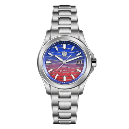 San Martin Official 39mm Guilloche MOP Dial Gada Watch Miyota 9015 Luxury Men's Automatic Mechanical Watches 10 ATM reloj SN0150