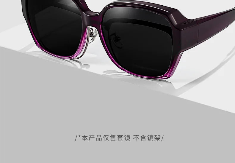 Fashion Round Polarized Sunglasses Cover Over Myopia Prescription Glasses Portable Men Women Vintage Fishing Driving Eyewear