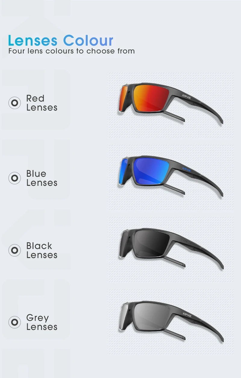 KAPVOE Polarized Hiking Fishing Glasses Beach Essentials Road Bike Cycling Sunglasses MTB Bicycle Outdoor Sports golf Eyewear