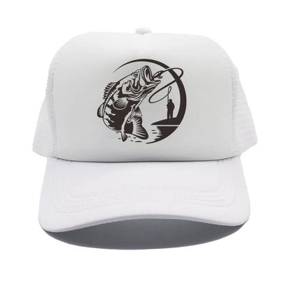 Fiske-skelett-trucker-keps, sommar, herr, cool fiskarkeps, basebollkeps, unisex, utomhus, nätkepsar, MZ-238