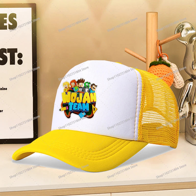 Wojan Teams Mesh Baseball Cap Cute Cartoon Summer Outdoor Sports Sun Hat Fashion Parent-child Activity Breathable Sunbonnet Gift