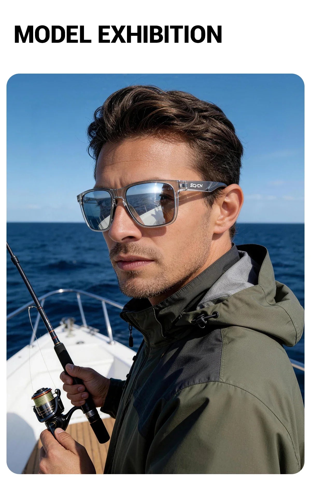 SCVCN Outdoor Polarized Water Sports Beach Ocean Sea Platform Fishing Cycling MTB Sunglasses Bicycle Sports Hiking Eyewear UV400