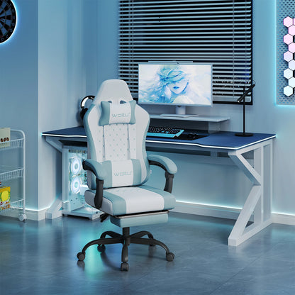 WOLTU sukamoji kompiuterio kėdė su masažo funkcija, ergonominė biuro kėdė su pagalvėle ir pakoju, reguliuojamo aukščio gaming kėdė