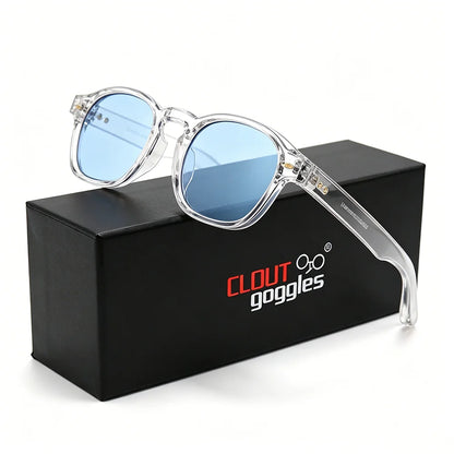 CLOUT GOGGLES Fashion Personality Rivet Sunglasses Women Men Square Frame Outdoor Travel Ultraviolet Protection Sun Glasses