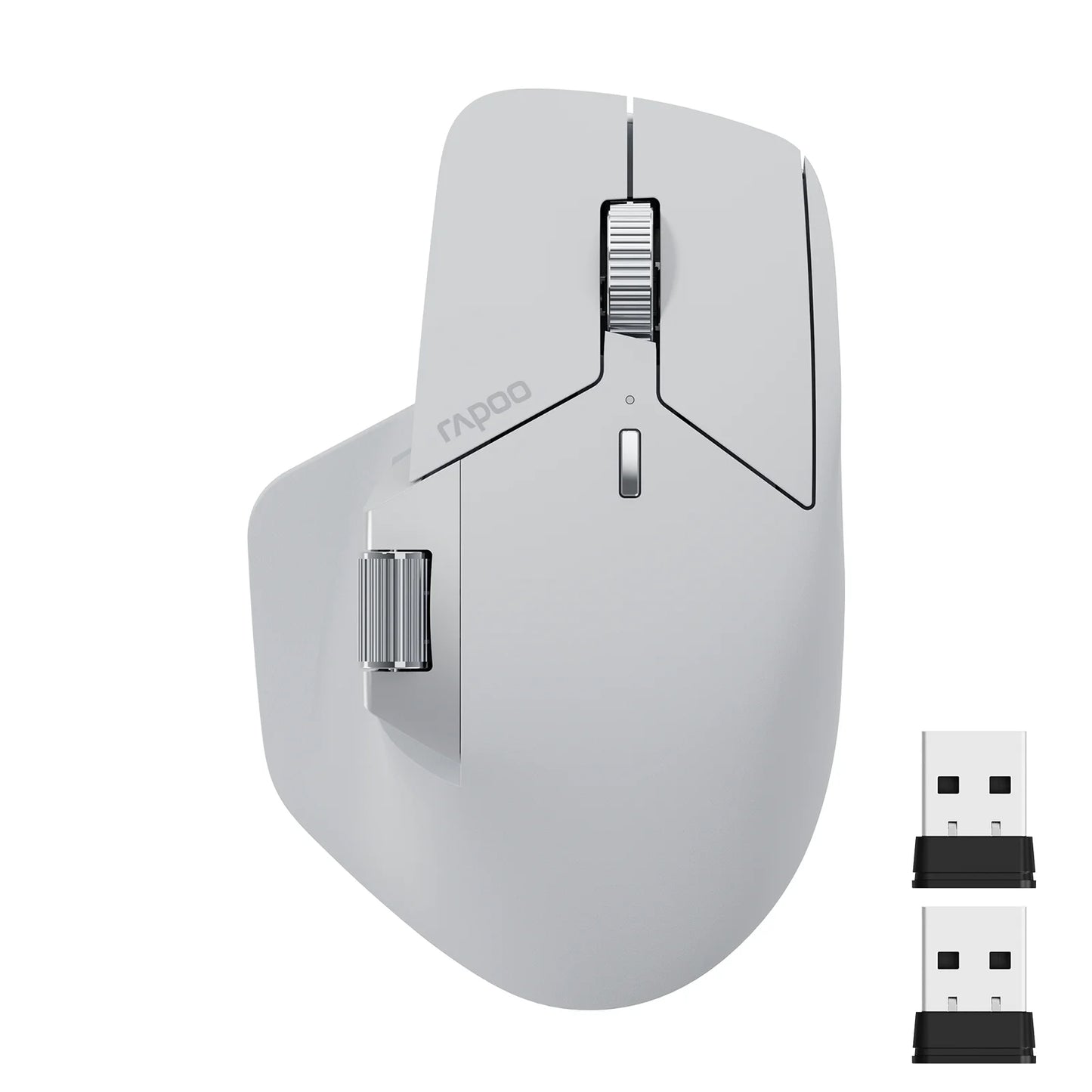 Rapoo MT760L/MT760M daugiarėžimė įkraunama belaidė pelė, ergonomiška, 4000 DPI, palaiko iki 4 įrenginių, Bluetooth pelė