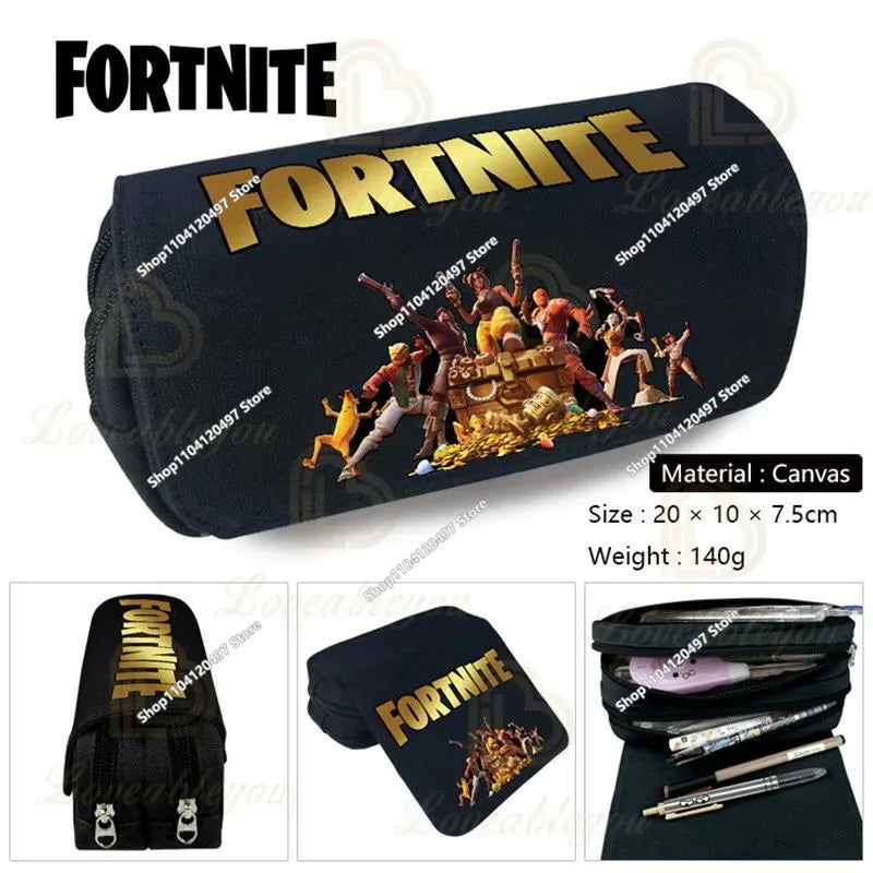 Fortnite Kids Pencil Bag Kawaii Pencil Case Large Capacity Waterproof Handheld Cosplay Pencil Pouch Office Stationary Gift Toy