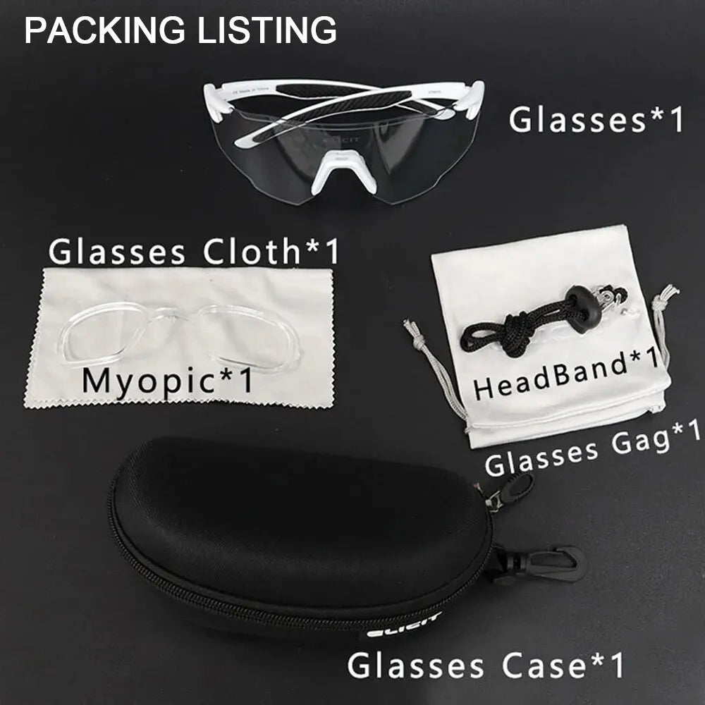 ELICIT New Photochromic Polarized Cycling Glasses Men Women Bike Glasses UV400 Eyewear Sunglasses HikingMTB Road Bicycle Goggles