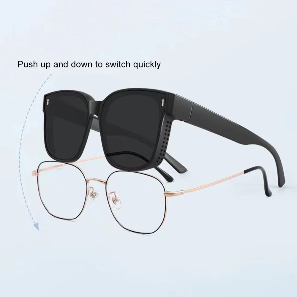 New Fashion Polarized Sunglasses Cover Over Myopia Prescription Glasses Portable Men Women Vintage Fishing Driving Eyewear