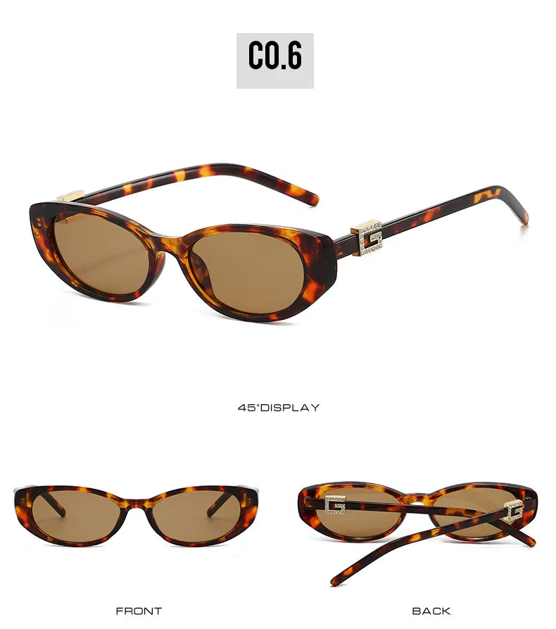Sexy Cat Eye Sunglasses Women Vintage Small Frame Leopard Sun Glasses Female Black Shades Ladies Fashion Eyewear Oculus De Sol