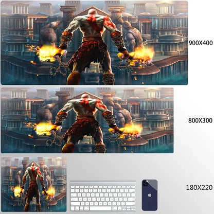 Gaming God of War Mouse Pad 80x30 Computer Accessories Mousepad Xxl Game Mats Deskmat Gamer Desk Mat Mause Anime Office Pc Pads