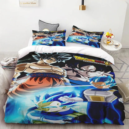 Povlečení s povlakem na přikrývku Goku Dragon Ball pro teenagery a děti, chlapce – nejlepší dárek, dekorace do ložnice Queen King