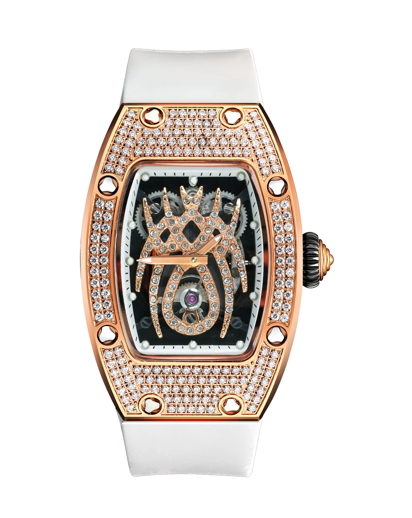 HANBORO Spider Collection Spider Ruby and Diamond Crafted Luminous Full Diamonds Luxury Women's Watch