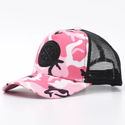 Four Seasons Mesh Baseball Cap Women Men Fashion Casual Breathable Letter Icon Unisex HipHop Trucker Caps Outdoor Sports Dad Hat