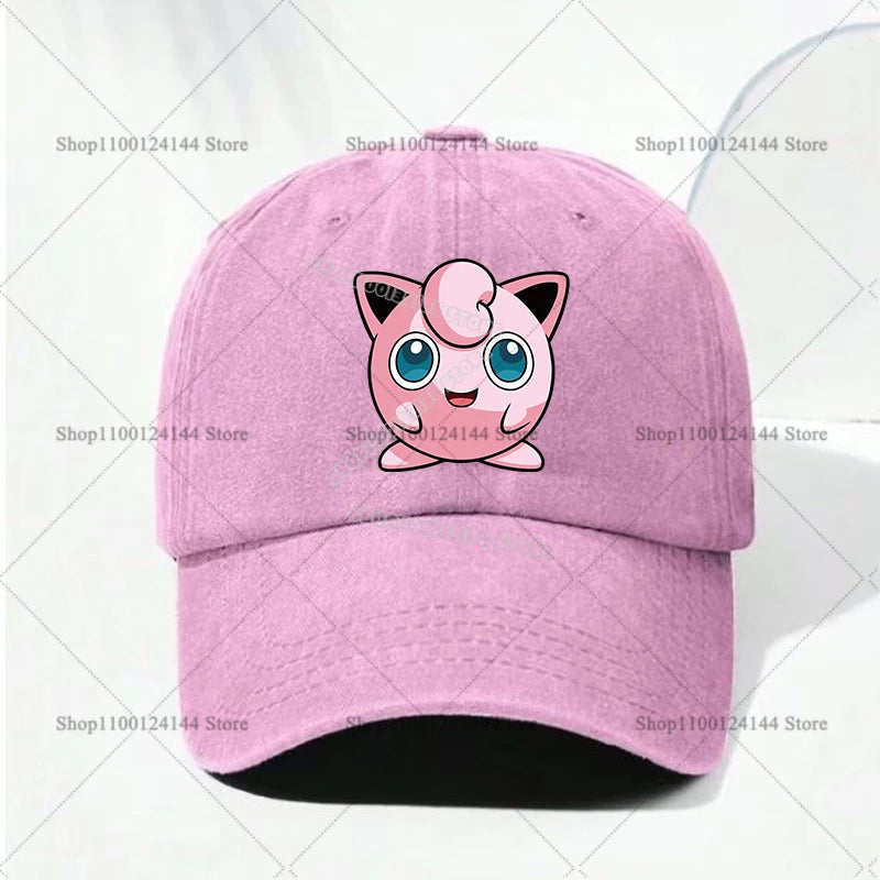 Children Baseball Cap Men Women Anime Figures Pokemoned Sun Hat New Adult Outdoor Sport Sunbonnet Retro Headgear Gift Hot Sales