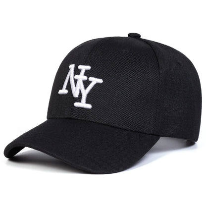 Cappellino da baseball da uomo con ricamo «NY», regolabile, casual, da esterno, adatto per gite primaverili e autunnali, viaggi, spiaggia e feste