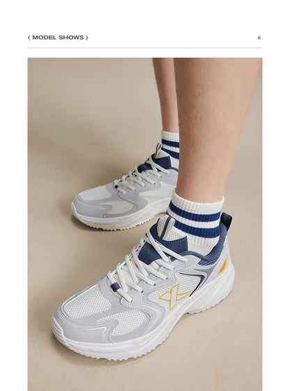 Xtep Casual Shoes For Men Summer Durability Men's Sports Shoes Wear-Resistant Lace Up Non-Slip Outdoor Shoes 876219320026
