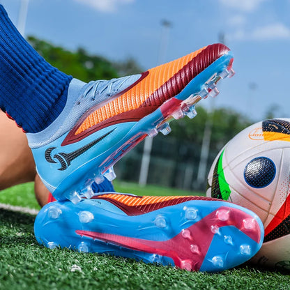 Chaussures de Football pour hommes, crampons de société, bottes professionnelles de terrain de Football en plein air, chaussures d'entraînement sur gazon, baskets à pointes longues
