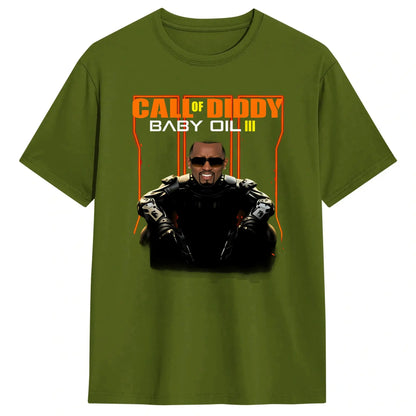 Men Funny Call of Diddy Meme T Shirt  Cotton Clothing Fashion Short Sleeve Crew Neck Tee Shirt Classic T-Shirt