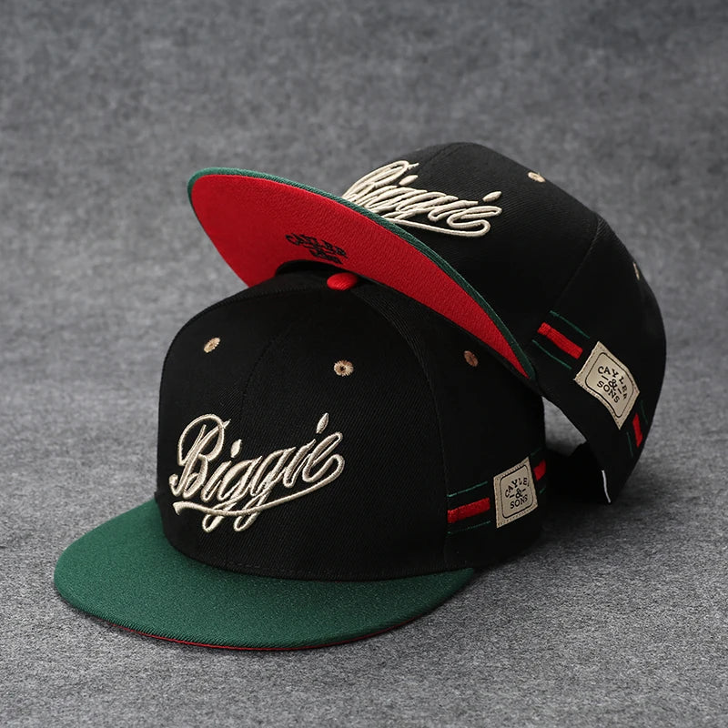 Men's Letter Embroidery All-match Flat Brim Baseball Cap Ladies Summer Hip Hop Hats Outdoor Shade Adjustable Casual Peaked Caps