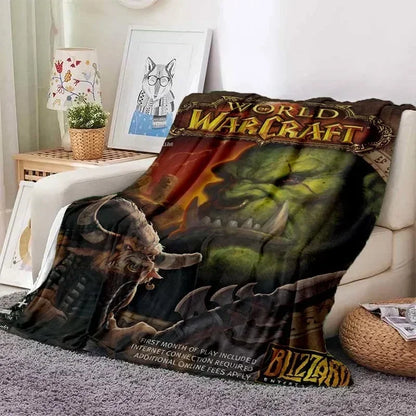 World of Warcraft Art Blanket Flannel Blanket A World of Magic and Limitless Adventure Soft Comfortable Home Travel Blanket