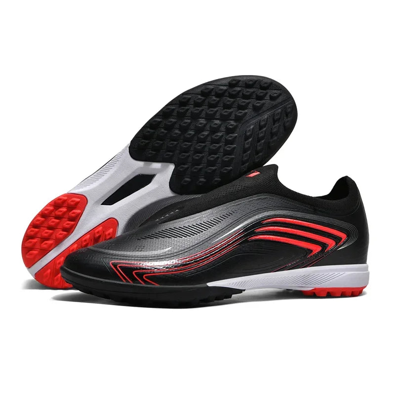 Chaussures de football pour hommes de haute qualité, sans lacets, à enfiler, crampons de football antidérapants pour terrain synthétique TF/FG, chaussures d'entraînement, Chuteira Campo F50