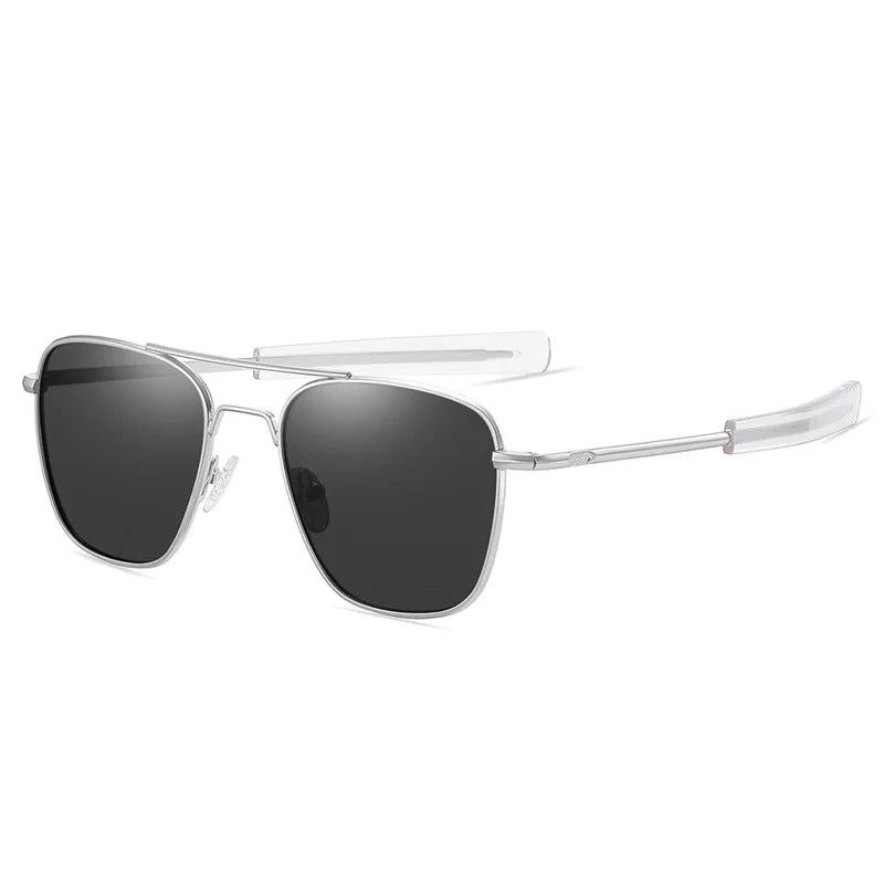 Retro Sunglasses Men Metal Frame Polarized Lens Sun Glasses Male Classic Driving Pilot Brand Design  Anti-Glare  Sunglass UV400