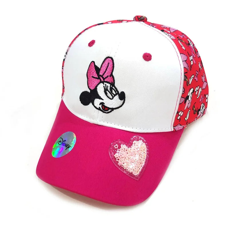 Disney Minnie Mickey Anime Peripheral Cotton Polyester Baseball Cap Figure Cartoon Peaked Cap Dress Up Kid's Birthday Gifts