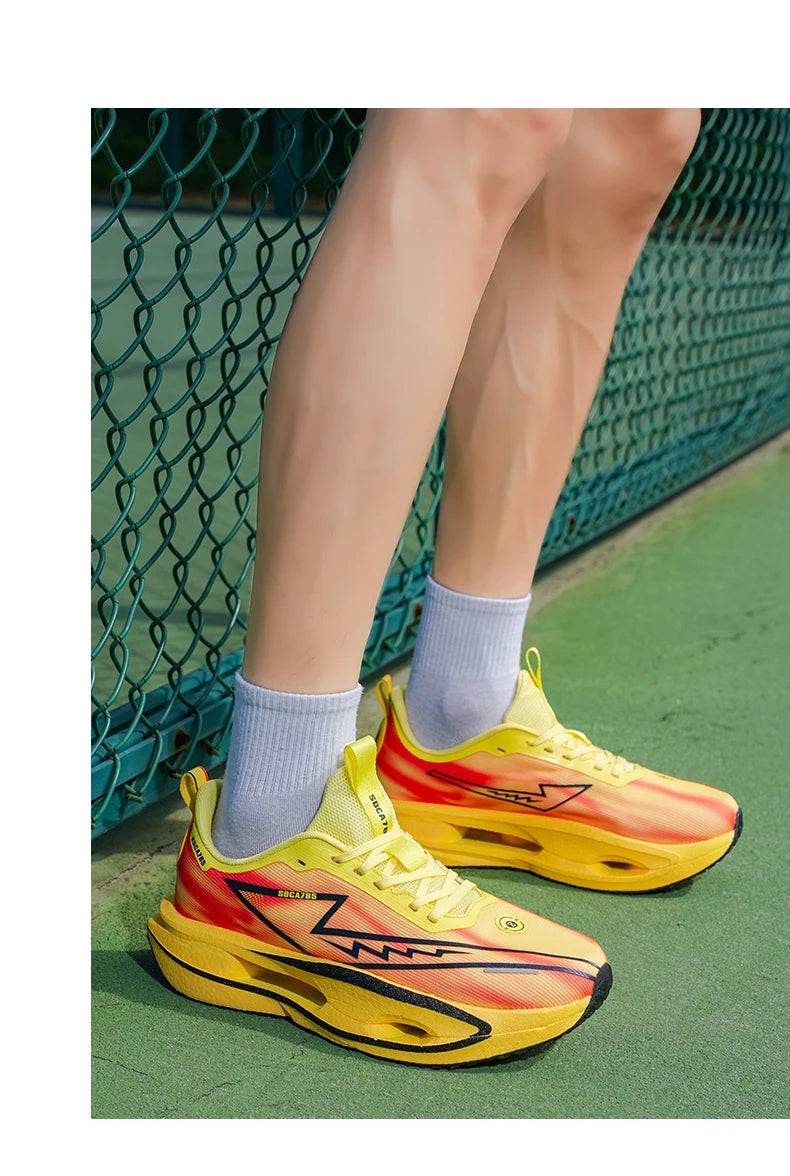 Running Shoes Marathon Speciality Men Sports Carbon Board Breathable Ultralight Womens Comfy Athletic Cushion Stability Sneakers