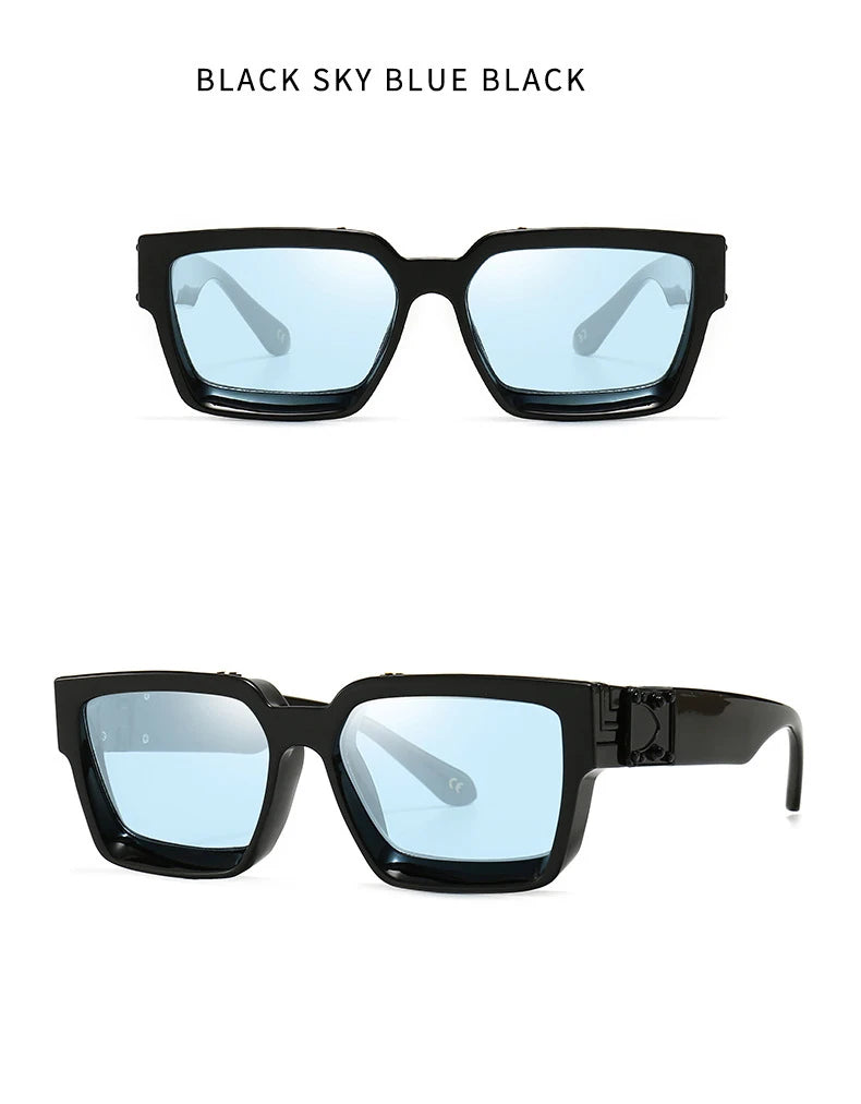 Cycling Brand Rectangle Sunglasses Men Women Luxury Shades Retro Square Sun Glasses Eyewear Trend Punk Eyeglasses For Male