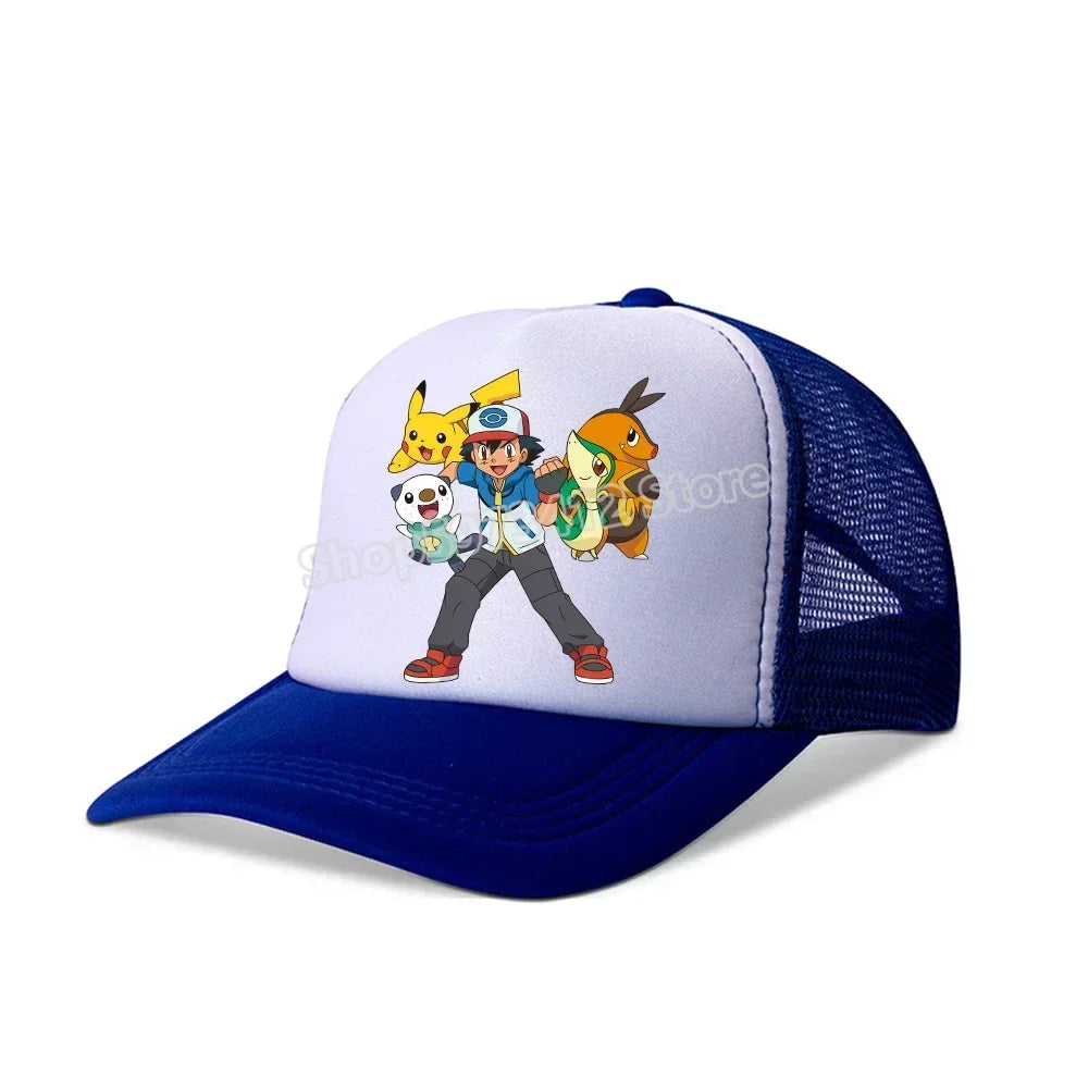 Pokemons Baseball Cap Pikachu Charizard Gengar Anime Peaked Hat Kid Adult Summer Outdoor Sport Hats Boy Casual Fashion Cap Gift